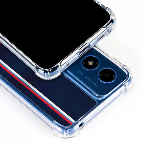 NBA Los Angeles Clippers Distressed Red Moto G 5G (2024) Clear Case